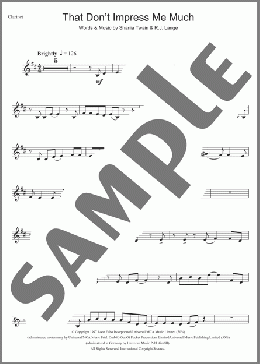 That Don't Impress Me Much(Shania Twain) 楽譜 クラリネット ダウンロード