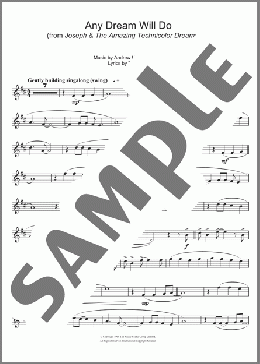 Any Dream Will Do (from Joseph And The Amazing Technicolor Dreamcoat)(Andrew Lloyd Webber) 楽譜 トランペット（ソロ） ダウンロード