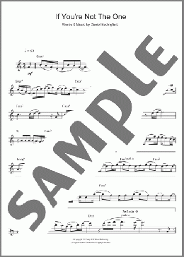 If You're Not The One(Daniel Bedingfield) 楽譜 フルート ダウンロード