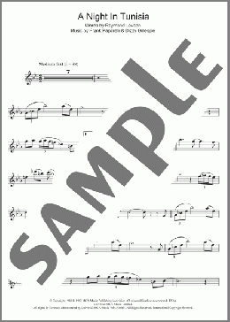 A Night In Tunisia(Dizzy Gillespie) 楽譜 フルート ダウンロード