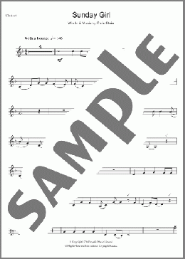 Sunday Girl(Blondie) 楽譜 クラリネット ダウンロード
