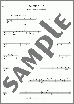Sunday Girl(Blondie) 楽譜 フルート ダウンロード
