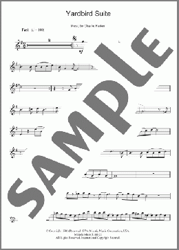 Yardbird Suite(Charlie Parker) 楽譜 クラリネット ダウンロード