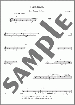 Barcarolle (from The Tales Of Hoffmann)(Jacques Offenbach) 楽譜 フルート ダウンロード