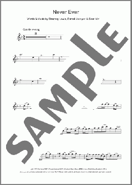 Never Ever(All Saints) 楽譜 フルート ダウンロード