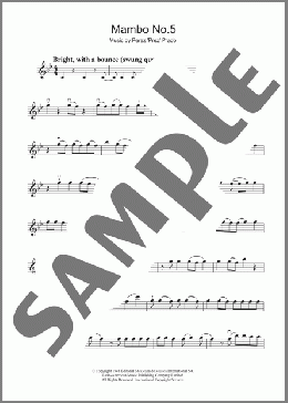 Mambo No. 5(Perez Prado) 楽譜 バイオリン ダウンロード