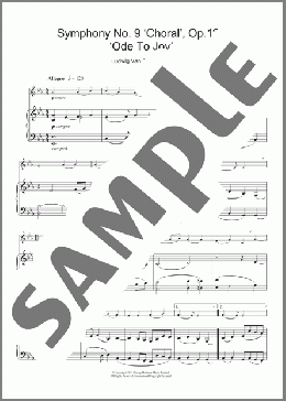 Ode To Joy from Symphony No. 9, Fourth Movement(Ludwig Van Beethoven) 楽譜 クラリネット ダウンロード