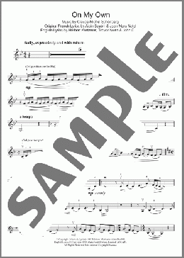 On My Own (from Les Miserables)(Boublil and Schonberg) 楽譜 バイオリン ダウンロード