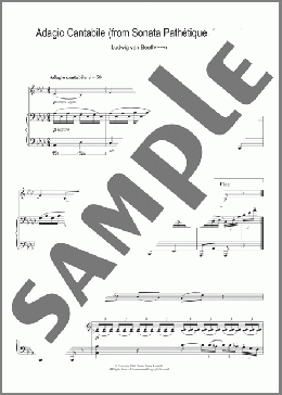Adagio Cantabile from Sonate Pathetique Op.13, Theme from the Second Movement(Ludwig Van Beethoven) 楽譜 クラリネット ダウンロード