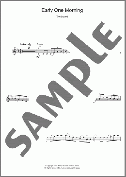 Early One Morning(Traditional) 楽譜 バイオリン ダウンロード
