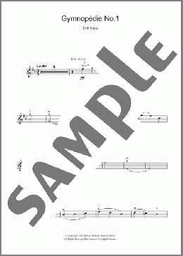 Gymnopedie No. 1(Erik Satie) 楽譜 バイオリン ダウンロード