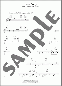 Love Song(Sara Bareilles) 楽譜 バイオリン ダウンロード