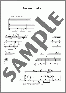 Moment Musical(Franz Schubert) 楽譜 フルート ダウンロード