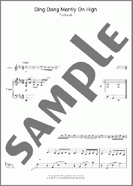 Ding Dong! Merrily On High(Traditional/Traditional Carol) 楽譜 バイオリン ダウンロード