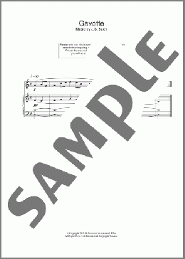 Gavotte(Johann Sebastian Bach) 楽譜 フルート ダウンロード