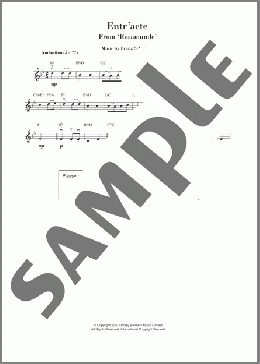 Rosamunde Entr'acte(Franz Schubert) 楽譜 バイオリン ダウンロード