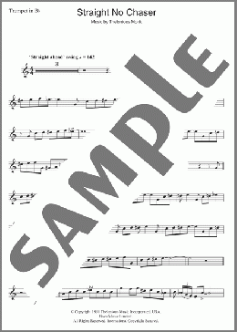 Straight No Chaser(Thelonious Monk) 楽譜 トランペット（ソロ） ダウンロード