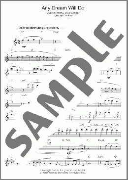Any Dream Will Do (from Joseph And The Amazing Technicolor Dreamcoat)(Andrew Lloyd Webber) 楽譜 フルート ダウンロード