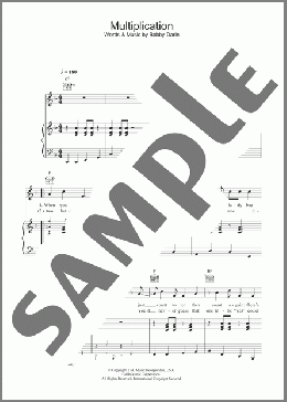 Multiplication(Bobby Darin) 楽譜 バイオリン ダウンロード