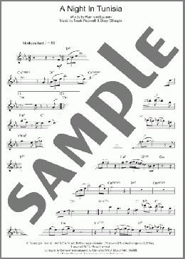 A Night In Tunisia(Dizzy Gillespie) 楽譜 フルート ダウンロード