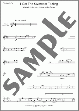 I Get The Sweetest Feeling(Jackie Wilson) 楽譜 クラリネット ダウンロード