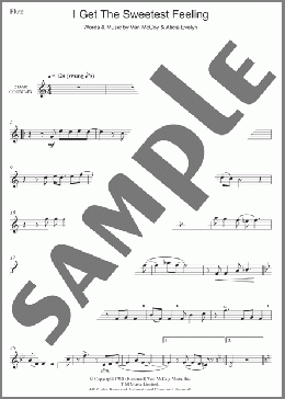 I Get The Sweetest Feeling(Jackie Wilson) 楽譜 フルート ダウンロード