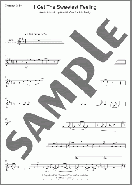 I Get The Sweetest Feeling(Jackie Wilson) 楽譜 トランペット（ソロ） ダウンロード