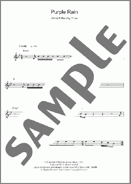Purple Rain(Prince) 楽譜 フルート ダウンロード