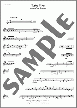 Take Five(Dave Brubeck) 楽譜 クラリネット ダウンロード