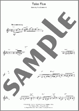 Take Five(Dave Brubeck) 楽譜 フルート ダウンロード