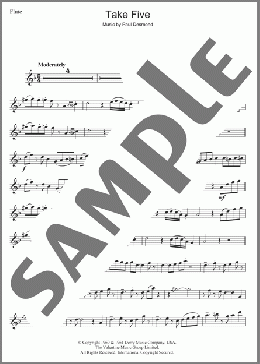 Take Five(Dave Brubeck) 楽譜 フルート ダウンロード