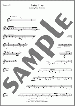 Take Five(Dave Brubeck) 楽譜 トランペット（ソロ） ダウンロード