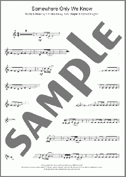 Somewhere Only We Know(Keane) 楽譜 クラリネット ダウンロード