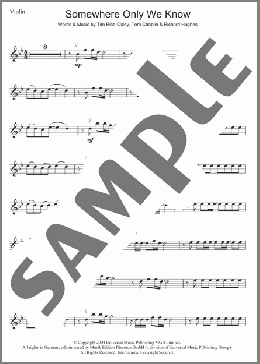 Somewhere Only We Know(Keane) 楽譜 バイオリン ダウンロード