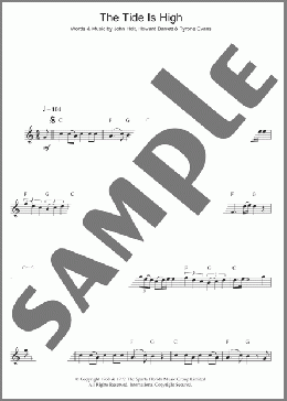 The Tide Is High(Blondie) 楽譜 フルート ダウンロード