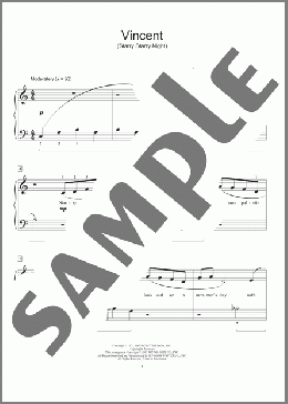Vincent (Starry Starry Night) (arr. Fred Kern)(Don McLean) 楽譜 ピアノ（ソロ） ダウンロード