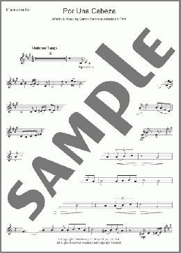 Por Una Cabeza(Carlos Gardel) 楽譜 クラリネット ダウンロード