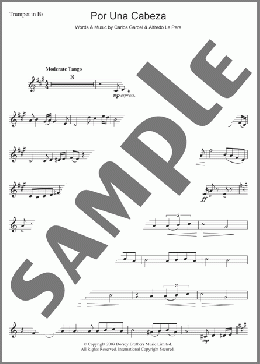 Por Una Cabeza(Carlos Gardel) 楽譜 トランペット（ソロ） ダウンロード