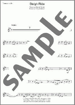 Sleigh Ride(Leroy Anderson) 楽譜 トランペット（ソロ） ダウンロード