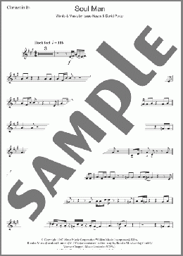 Soul Man(Sam & Dave) 楽譜 クラリネット ダウンロード