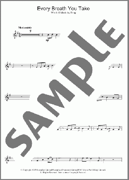 Every Breath You Take(The Police) 楽譜 フルート ダウンロード