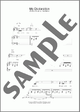 My Declaration(Tom Baxter) 楽譜 その他 ダウンロード