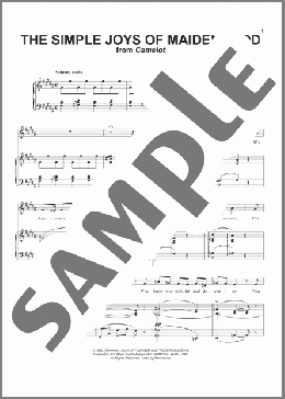The Simple Joys Of Maidenhood(Lerner & Loewe/Camelot (Musical)) 楽譜 ピアノ & ボーカル ダウンロード