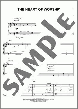 The Heart Of Worship(Matt Redman) 楽譜 ピアノ（ソロ） ダウンロード