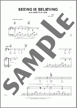 Seeing Is Believing (from Aspects of Love)(Andrew Lloyd Webber/Aspects Of Love (Musical)) 楽譜 ピアノ & ボーカル & ギター ダウンロード