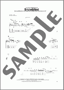 Snowblind(Black Sabbath/Ozzy Osbourne) 楽譜 ギター（ソロ） ダウンロード