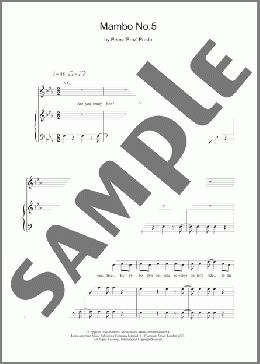 Mambo No. 5 (A Little Bit Of...)(Lou Bega/Bob the Builder) 楽譜 その他 ダウンロード