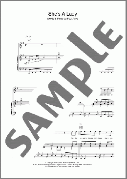 She's A Lady(Tom Jones) 楽譜 その他 ダウンロード