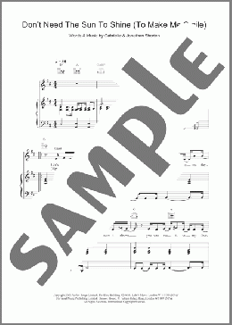 Don't Need The Sun To Shine (To Make Me Smile)(Gabrielle) 楽譜 その他 ダウンロード