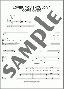 Lover, You Should've Come Over(Jamie Cullum/Jeff Buckley) 楽譜 ピアノ & ボーカル & ギター ダウンロード